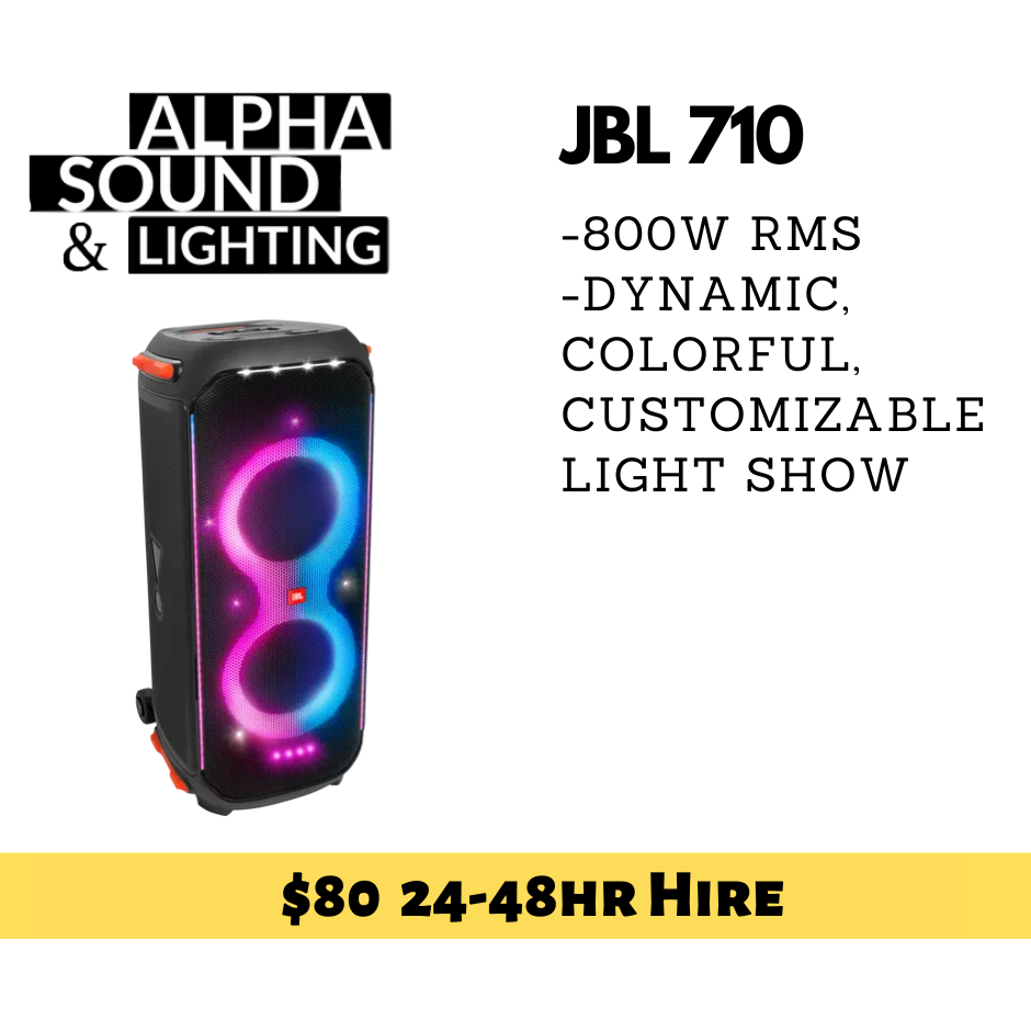 JBL 710 Hire Party Box – Alpha Sound and Lighting