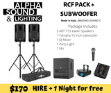 Hire RCF Package 3 - Alpha Sound and Lighting