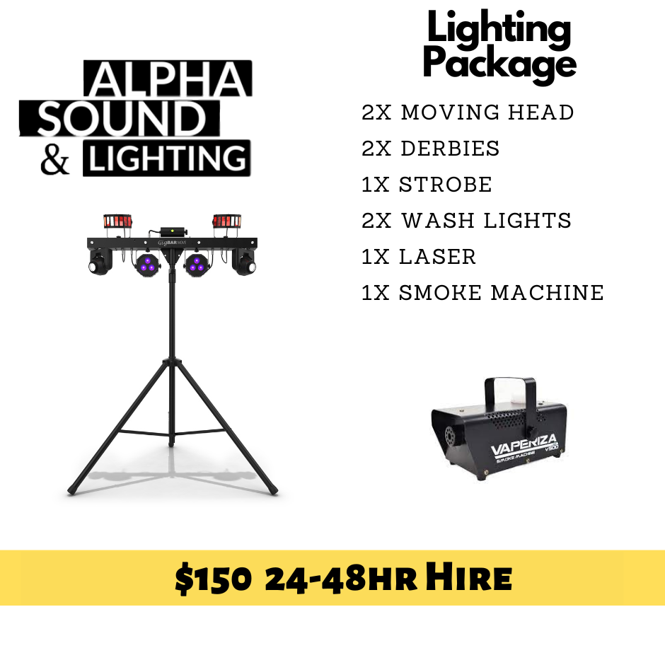 Hire GigBar Lighting Package - Alpha Sound and Lighting