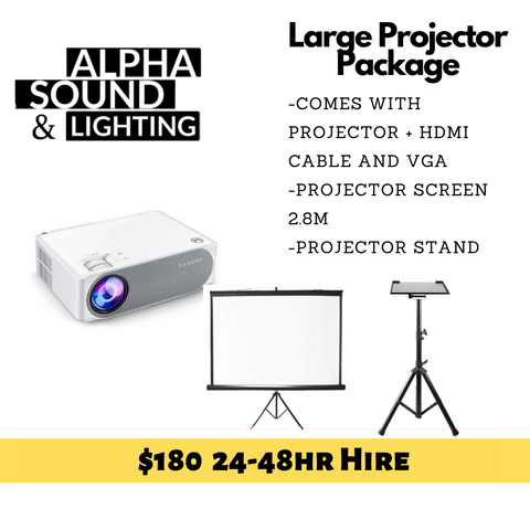 Large Projector Package Hire - Alpha Sound and Lighting