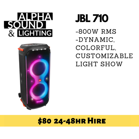JBL 710 Hire Party Box - Alpha Sound and Lighting