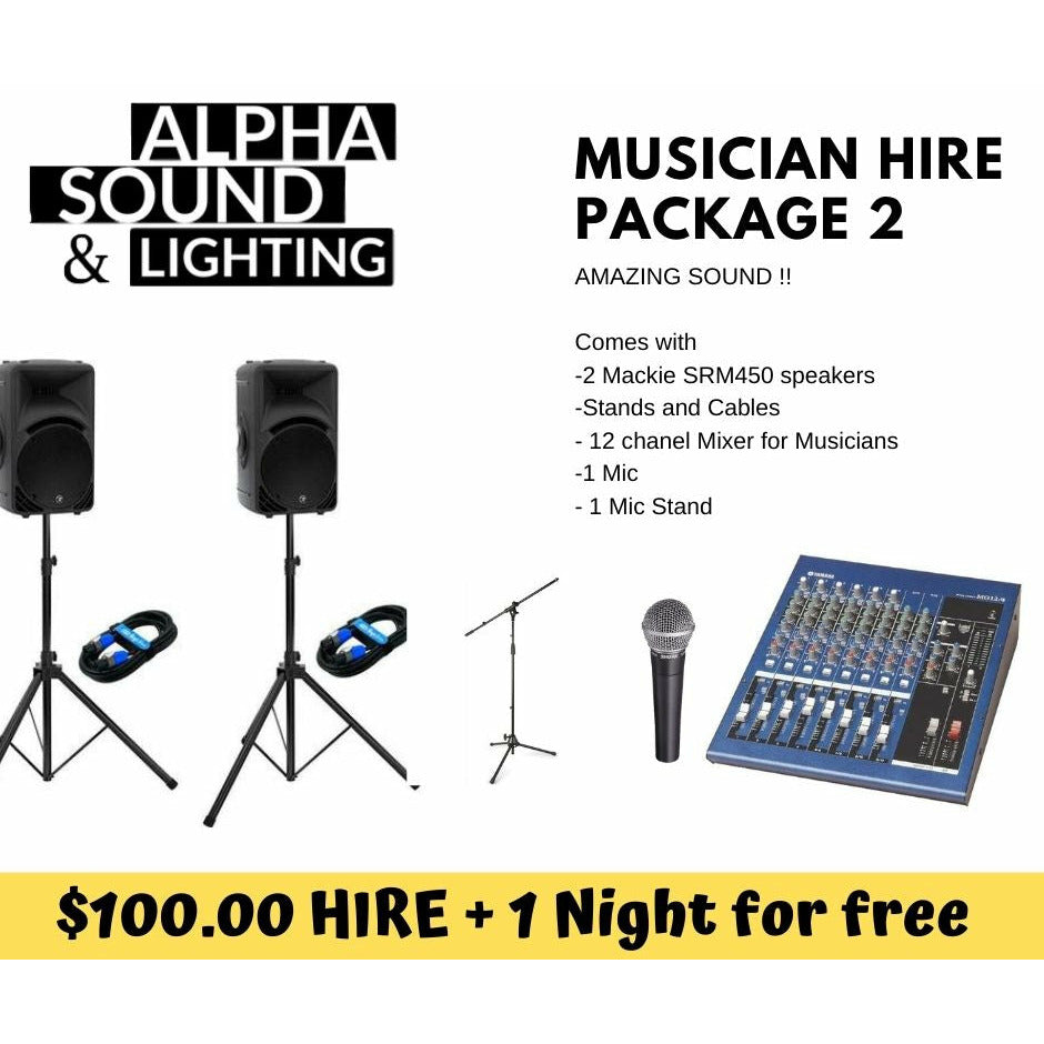 Musician Hire Package 2 - Alpha Sound and Lighting