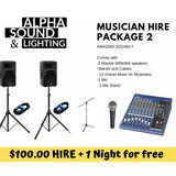 Musician Hire Package 2 - Alpha Sound and Lighting