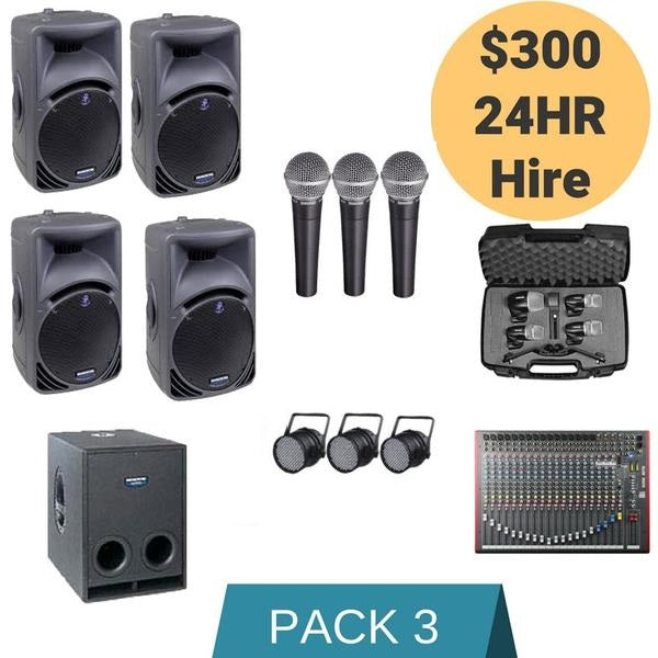 Sound Hire Package 3 - Alpha Sound and Lighting