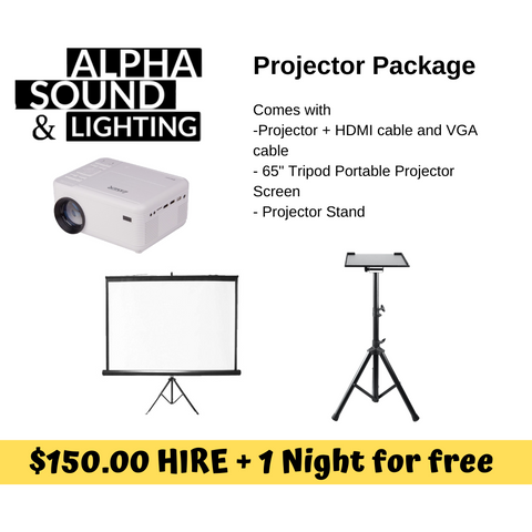 Projector Package Hire - Alpha Sound and Lighting