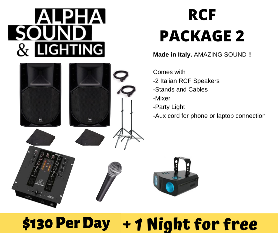 RCF Speaker Hire Package 2 - Alpha Sound and Lighting