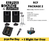 RCF Speaker Hire Package 2 - Alpha Sound and Lighting