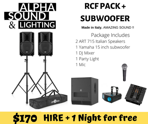 Hire RCF Package 3 - Alpha Sound and Lighting